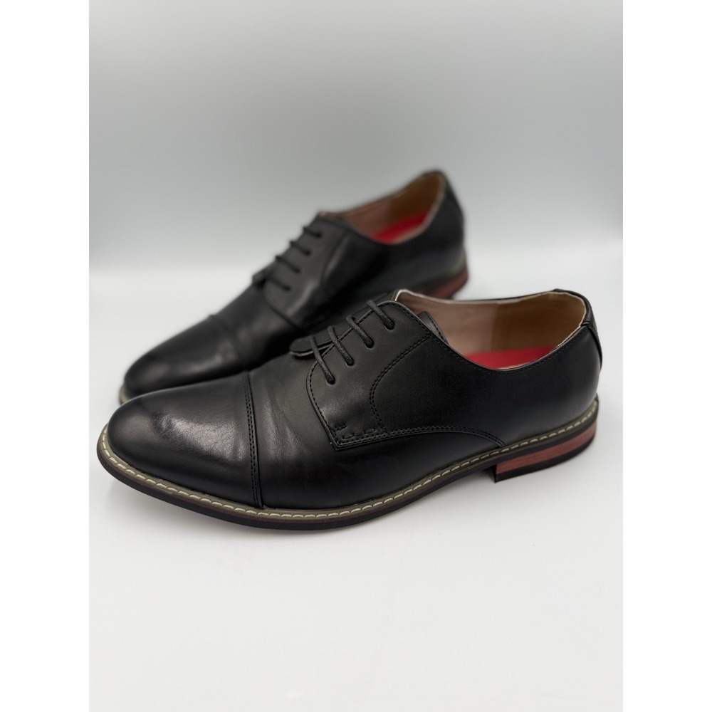 Bruno Marc Prince 6 Mens Oxford Cap Toe Dress Shoes Size 10.5 Wide Black New